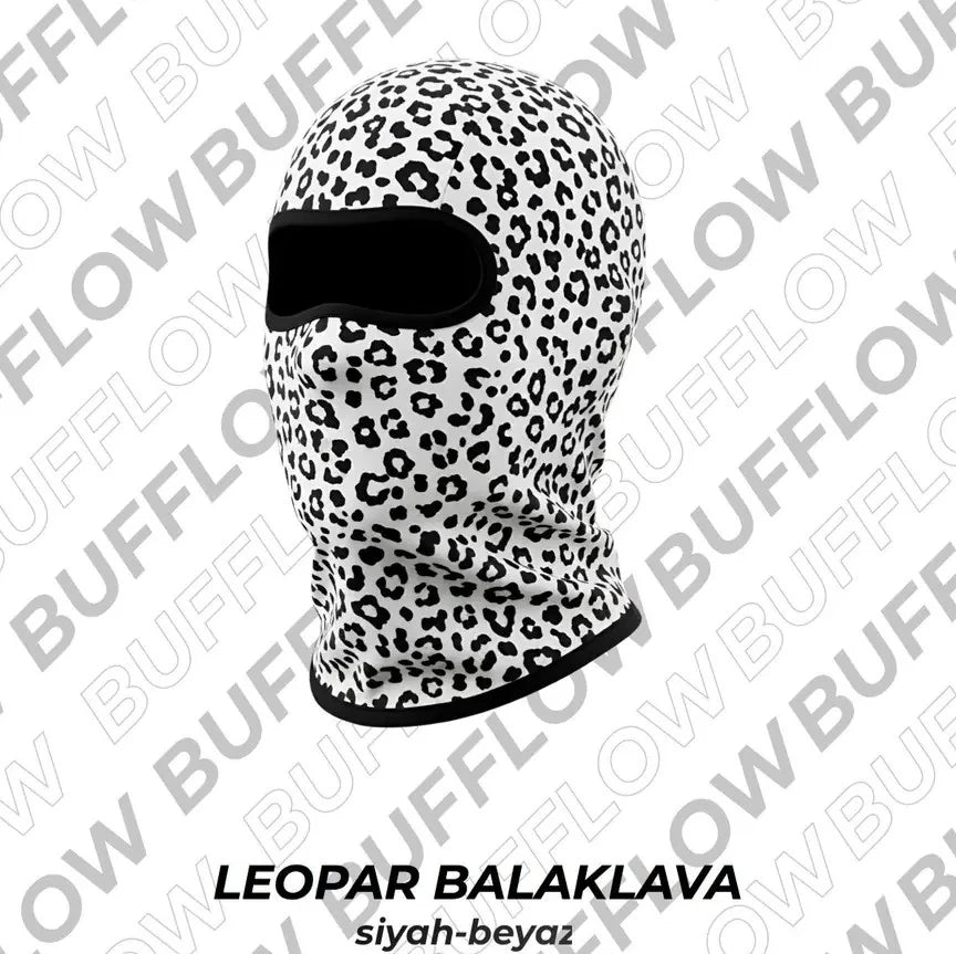 LEOPAR BALAKLAVA (SİYAH-BEYAZ)