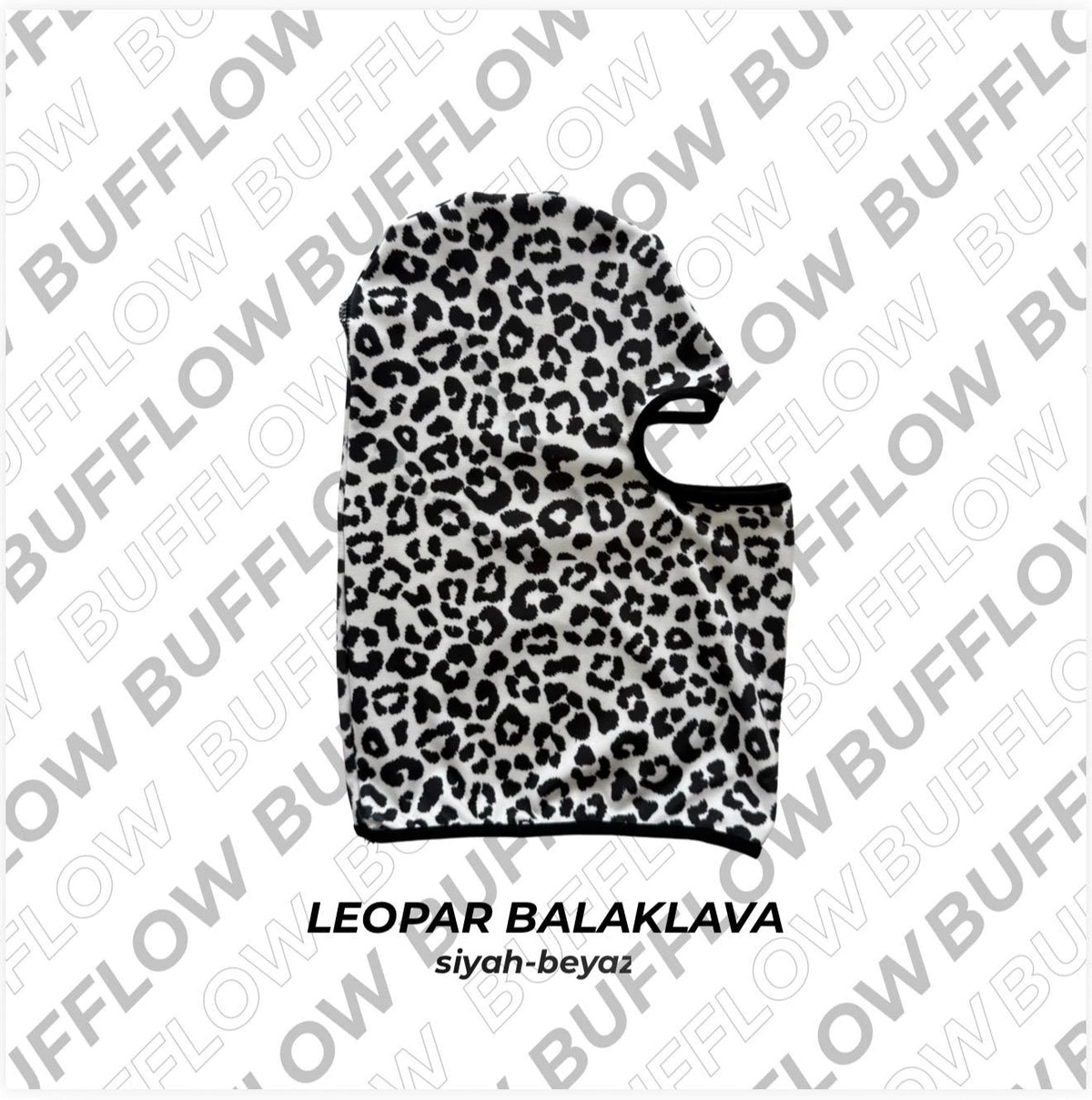 LEOPAR BALAKLAVA (SİYAH-BEYAZ)